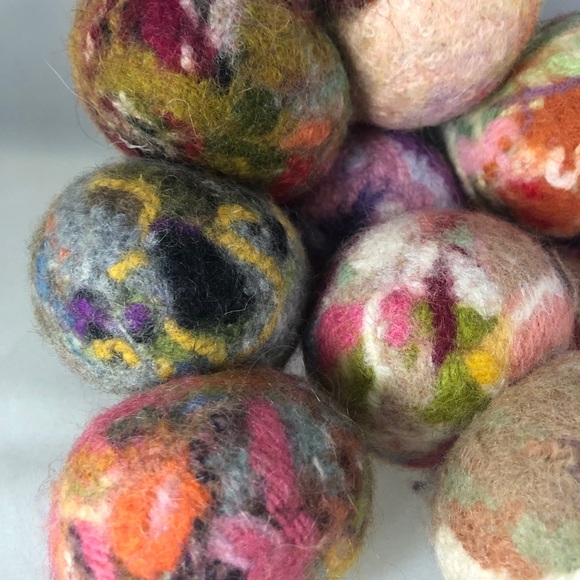 HAND CRAFTED Wool Felt Balls (Set of 3) - Picture 3 of 6